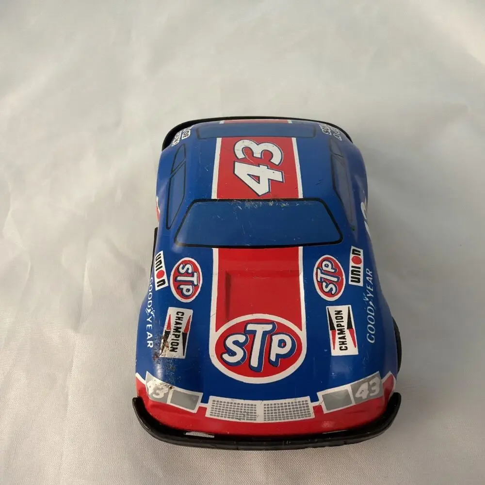 Rare Vintage Richard Petty 43 Tin Toy with Friction Motor Ja-Ru madein Hong Kong